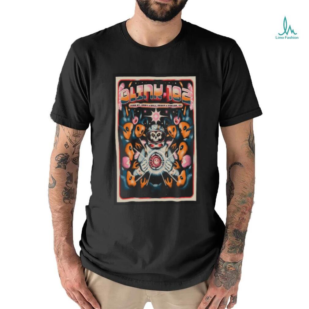 Official Blink 182 June 27 2024 Ball Arena Denver CO Poster T Shirt Official Blink 182 June 27 2024 Ball Arena Denver CO Poster T Shirt