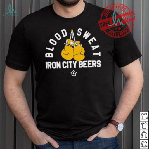 Official Blood Sweat Iron City Beers T Shirt