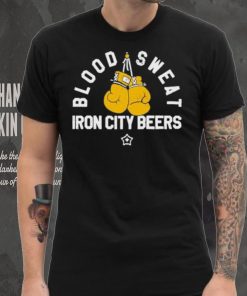 Official Blood Sweat Iron City Beers T Shirt