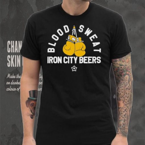 Official Blood Sweat Iron City Beers T Shirt