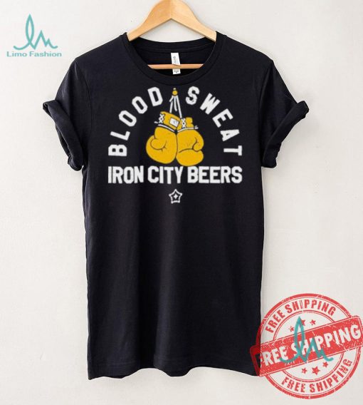 Official Blood Sweat Iron City Beers T Shirt