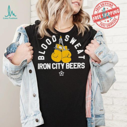 Official Blood Sweat Iron City Beers T Shirt