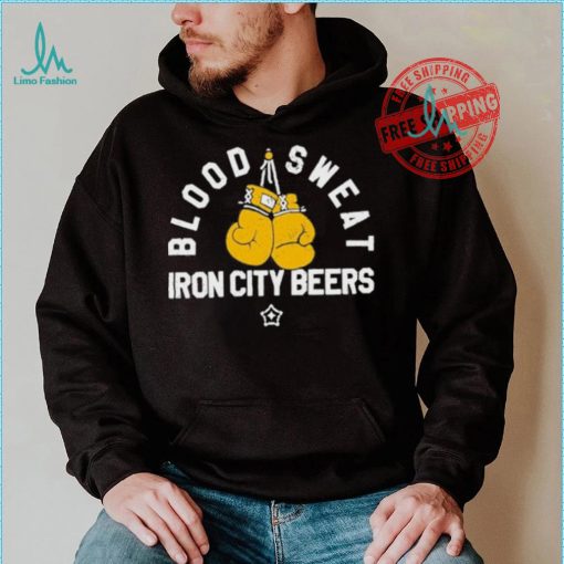 Official Blood Sweat Iron City Beers T Shirt