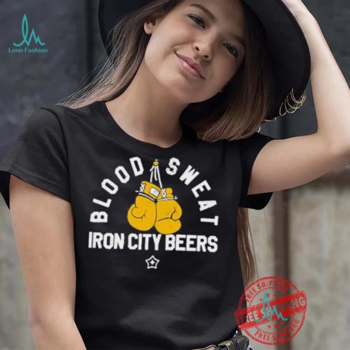 Official Blood Sweat Iron City Beers T Shirt