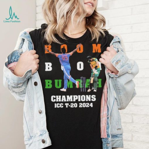 Official Boom Boom Bumrah Champions ICC T 20 2024 shirt