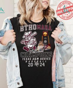 Official Bthomaha National Champions Texas A&M Aggies Baseball 2024 shirt