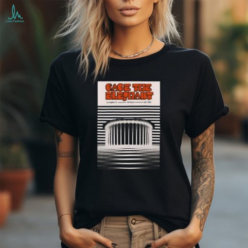 Official Cage The Elephant Band July 7 2024 Kia Forum Los Angeles CA Poster T Shirt