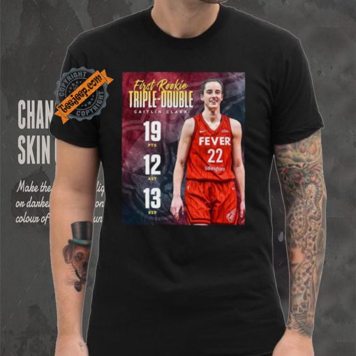 Official Caitlin Clark 19pts 12 ast 13 reb first rookie triple double shirt
