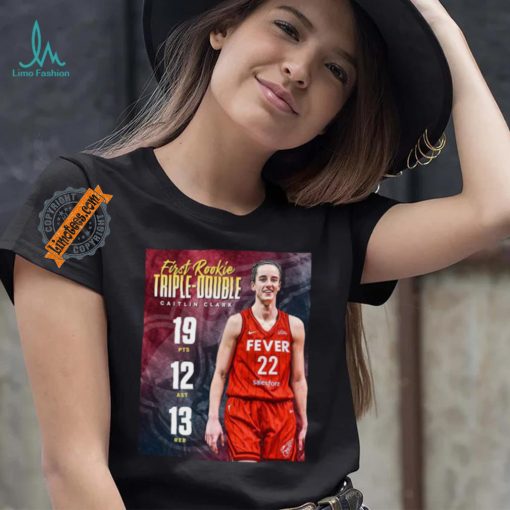 Official Caitlin Clark 19pts 12 ast 13 reb first rookie triple double shirt