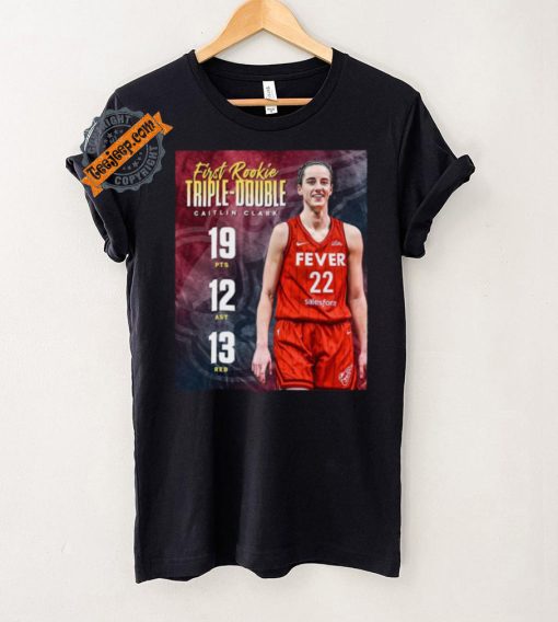 Official Caitlin Clark 19pts 12 ast 13 reb first rookie triple double shirt
