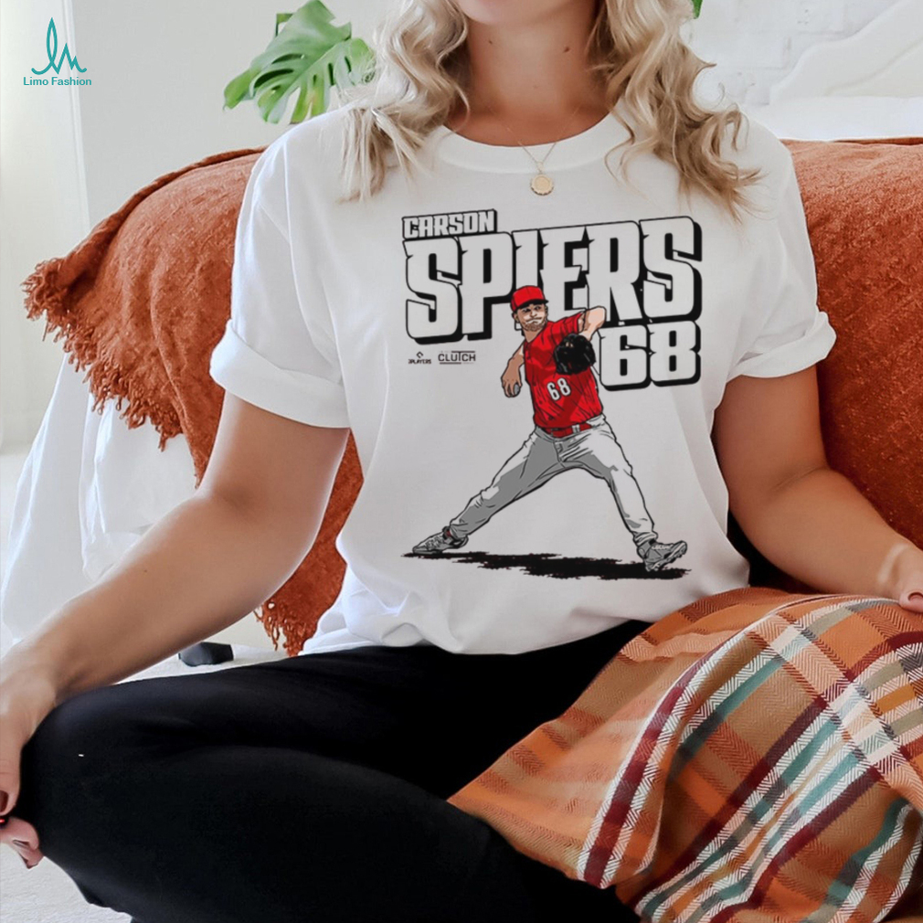 Official Carson Spiers MLB Cincinnati Reds #68 Player t shirt Official Carson Spiers MLB Cincinnati Reds #68 Player t shirt