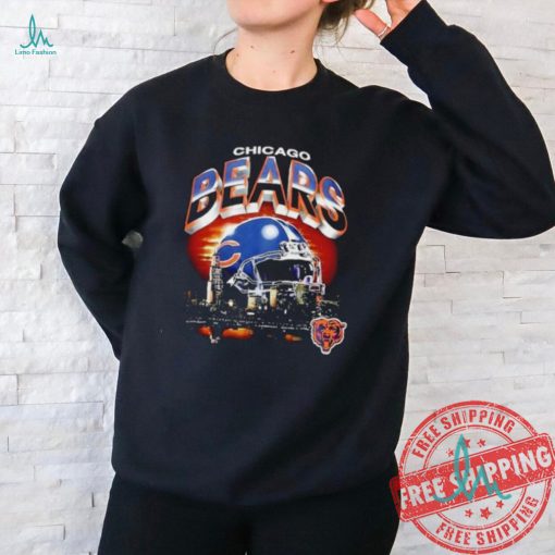 Official Chicago Bears skyline helmet vintage shirt