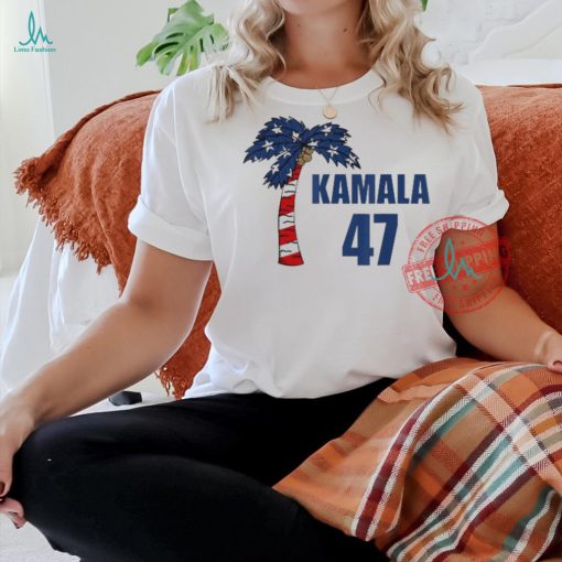 Official Coconut tree Kamala 47 usa flag T shirt