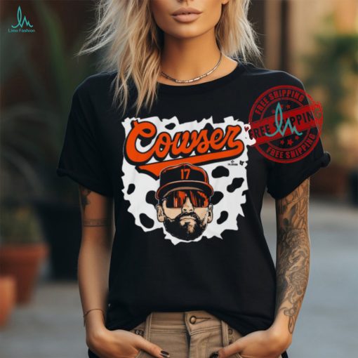 Official Colton Cowser Baltimore Orioles Cow Swag Head t shirt