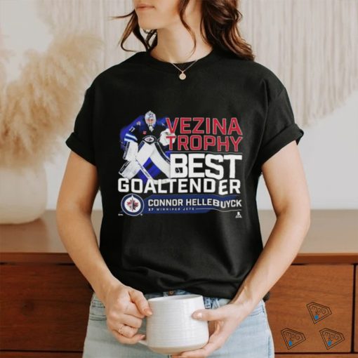 Official Connor Hellebuyck Winnipeg Jets 2024 Vezina Trophy Winner T Shirt