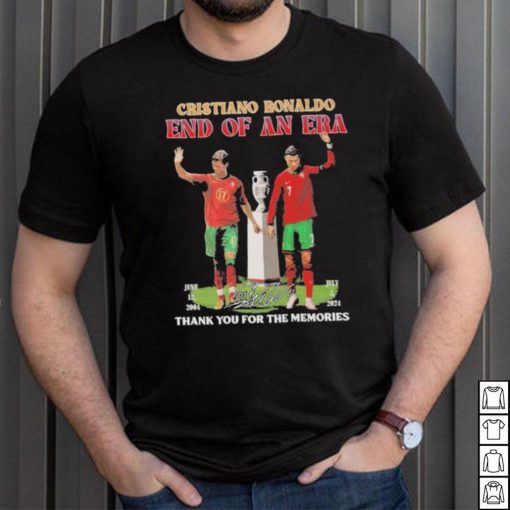 Official Cristiano Ronaldo End Of An Era June 12, 2004 July 5, 2024 Thank You For The Memories Signature Shirt