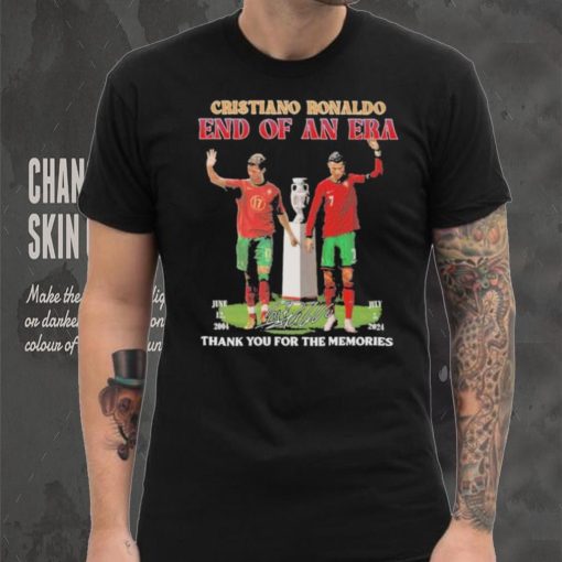 Official Cristiano Ronaldo End Of An Era June 12, 2004 July 5, 2024 Thank You For The Memories Signature Shirt