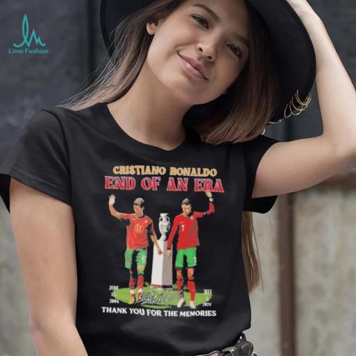 Official Cristiano Ronaldo End Of An Era June 12, 2004 July 5, 2024 Thank You For The Memories Signature Shirt