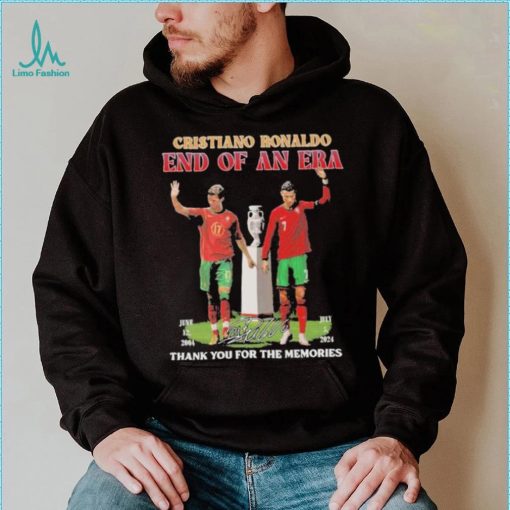 Official Cristiano Ronaldo End Of An Era June 12, 2004 July 5, 2024 Thank You For The Memories Signature Shirt