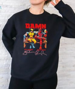 Official Damn Deadpool And Wolverine Ryan Reynolds and Hugh Jackman Signature Shirt