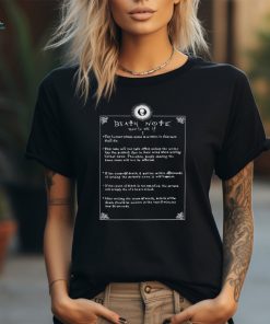 Official Death Note How To Use It The Human Whose Name Is Written In This Note Shall Die T shirt