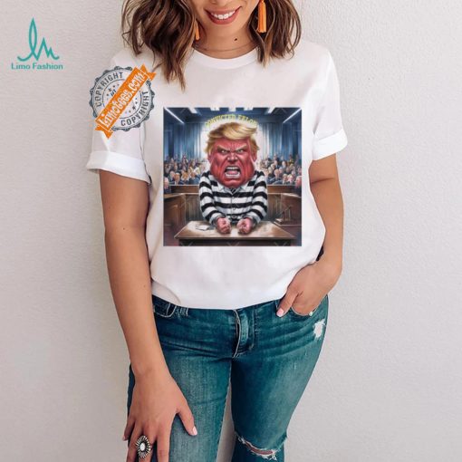 Official Donald Trump Convicted Felon Prison Pinstripes Classic T Shirt