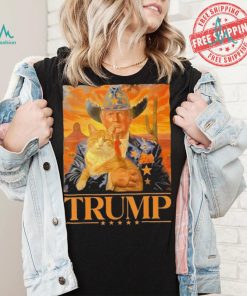 Official Donald Trump Cowboy And Cat Desert Make America Great Again 2024 T shirt