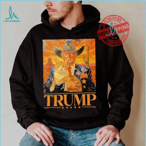 Official Donald Trump Cowboy And Cat Desert Make America Great Again 2024 T shirt