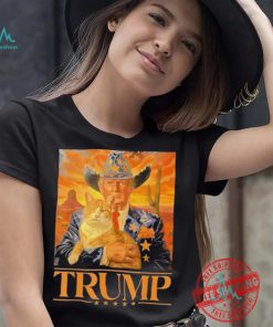 Official Donald Trump Cowboy And Cat Desert Make America Great Again 2024 T shirt