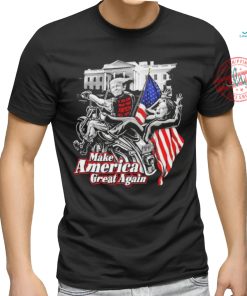 Official Donald Trump Hilary Clinton Bitch Fell Off Maga Biker Motorcycle T shirt