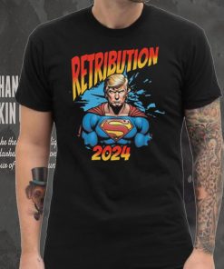 Official Donald Trump Retribution 2024 – Superhero T Shirt Trump Rally Shot T Shirt