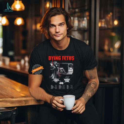 Official Dying Fetus 2024 European Tour Fall Poster shirt