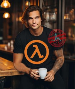 Official Elon musk wearing half life logo T shirt
