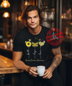 Official Ewings Sarcoma Awareness Faith Hope Love Leopard Sunflower Shirt