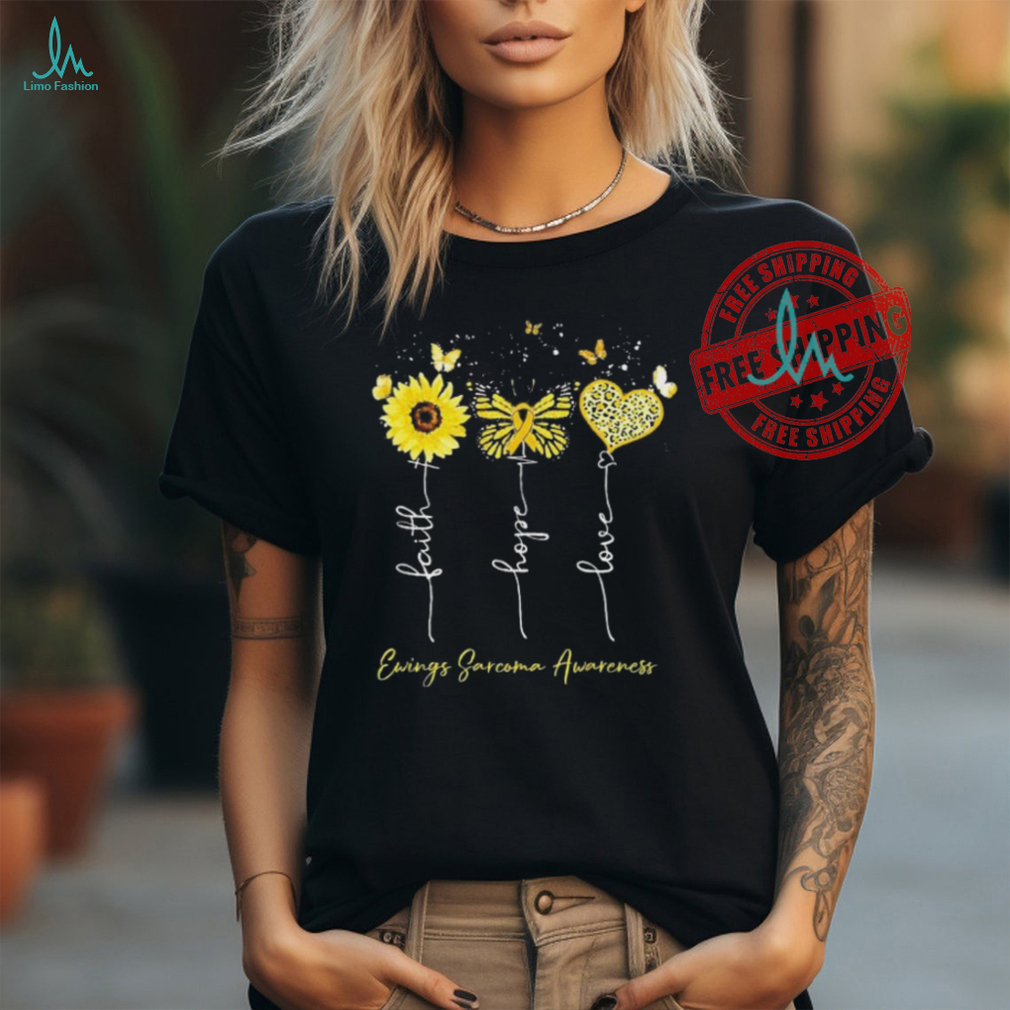Official Ewings Sarcoma Awareness Faith Hope Love Leopard Sunflower Shirt Official Ewings Sarcoma Awareness Faith Hope Love Leopard Sunflower Shirt