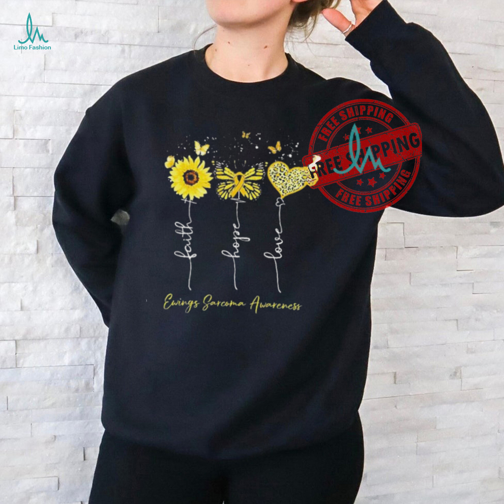 Official Ewings Sarcoma Awareness Faith Hope Love Leopard Sunflower Shirt Official Ewings Sarcoma Awareness Faith Hope Love Leopard Sunflower Shirt