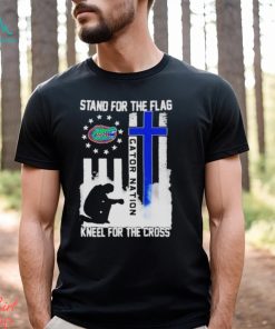 Official Florida gators stand for the flag kneel for the cross gator nation shirt