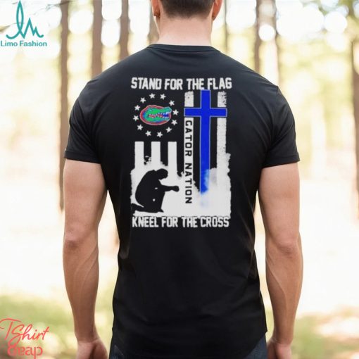 Official Florida gators stand for the flag kneel for the cross gator nation shirt