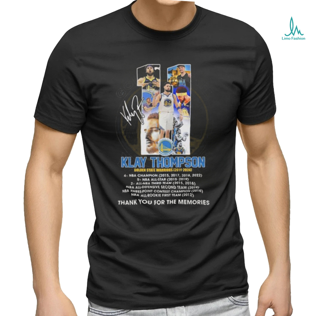 Official Golden State Warriors Klay Thompson 2011 2024 Thank You For The Memories Signature Shirt Official Golden State Warriors Klay Thompson 2011 2024 Thank You For The Memories Signature Shirt