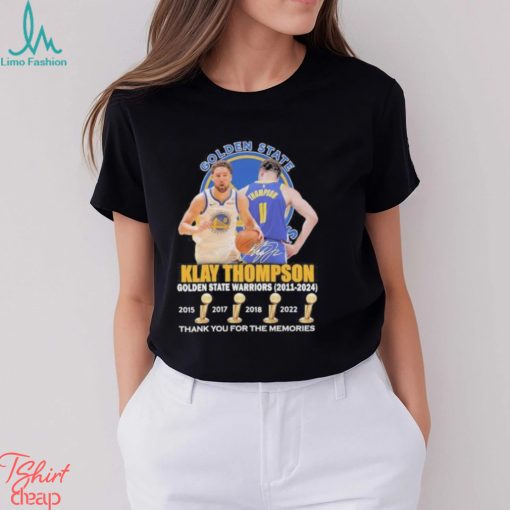 Official Golden State Warriors Klay Thompson 2011 2024 Thank You For The Memories T shirt