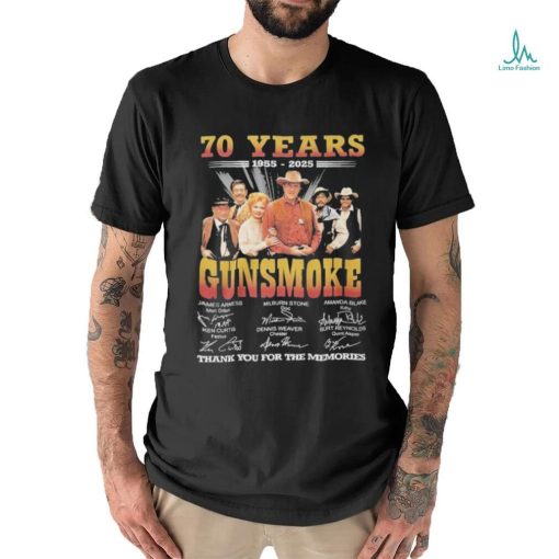 Official Gunsmoke 70th Anniversary 1954 2024 Thank You For The Memories Fan T Shirt