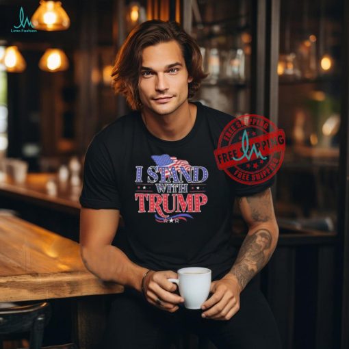 Official I stand with Trump usa flag T shirt