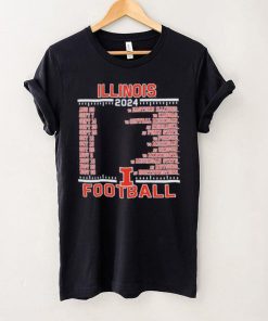 Official Illinois Fighting Illini Champion 2024 Football Schedule Shirt