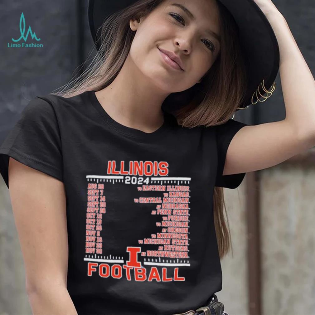 Official Illinois Fighting Illini Champion 2024 Football Schedule Shirt Official Illinois Fighting Illini Champion 2024 Football Schedule Shirt