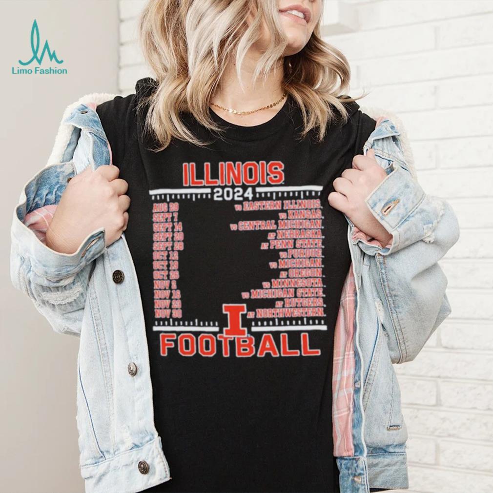 Official Illinois Fighting Illini Champion 2024 Football Schedule Shirt Official Illinois Fighting Illini Champion 2024 Football Schedule Shirt