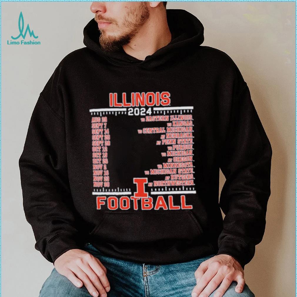 Official Illinois Fighting Illini Champion 2024 Football Schedule Shirt Official Illinois Fighting Illini Champion 2024 Football Schedule Shirt