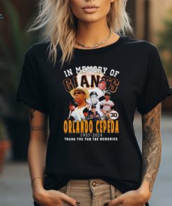 Official In Memory Of San Francisco Giants Orlando Cepeda 1937 2024 Thank You For The Memories T Shirt