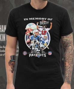 Official In Memory of Tom Brady NFL New England Patriots Skyline signatures shirt
