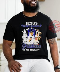 Official Jesus is My savior New York Yankees Is My Therapy Unisex T Shirt