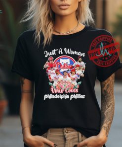 Official Just A Woman Who Loves Flowers Philadelphia Phillies Signatures Shirt